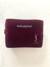 YSL, Yves Saint Laurent Beaute Cosmetic Pouch - Burgundy