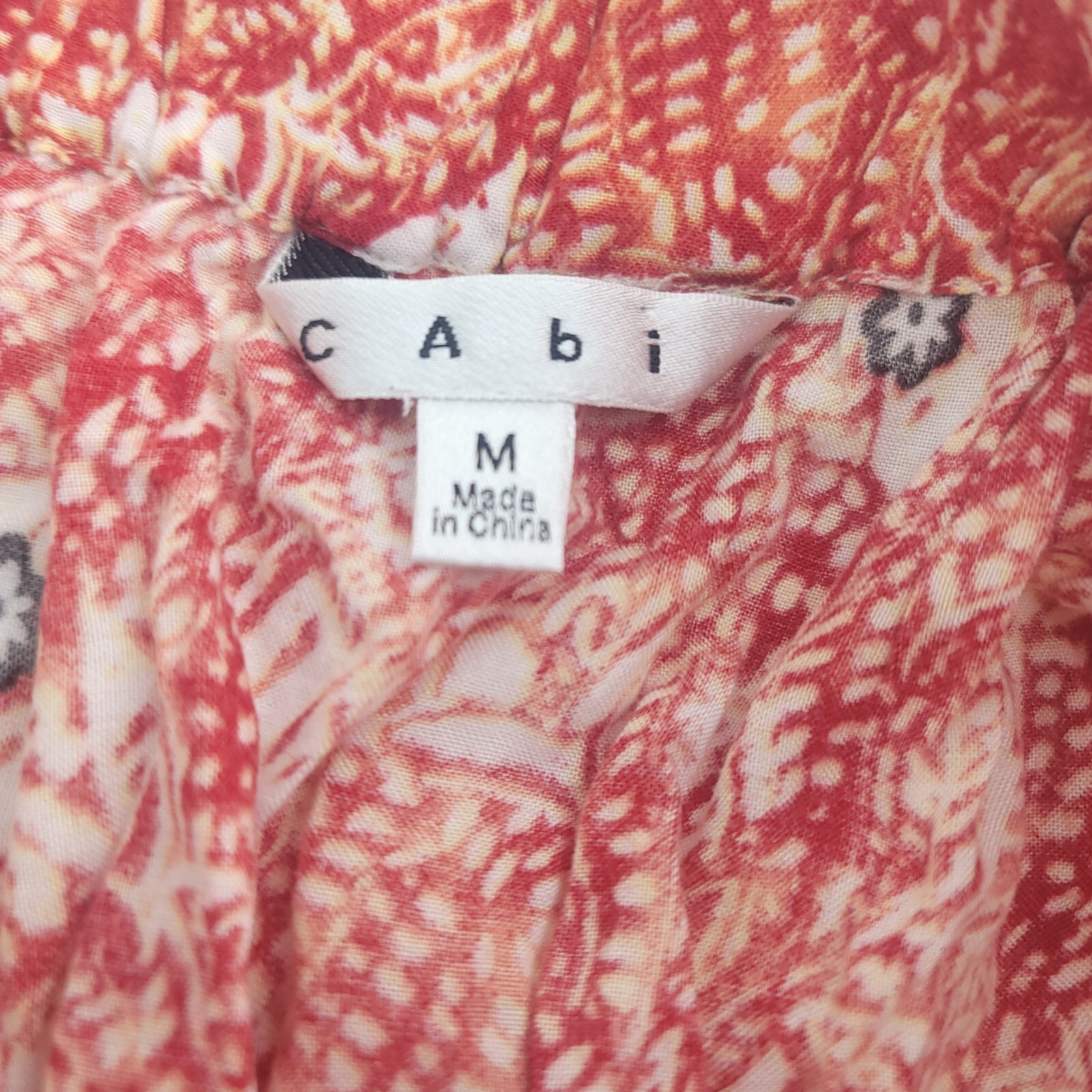 Cabi Orange Blue Pattern Size Medium Pull On A-li… - image 4