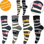 6-12 Paar THERMO Wintersocken Thermosocken 35-38 39-42 Socken Tiere Motiv Damen