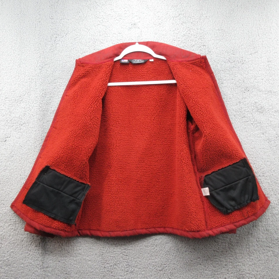 Black Diamond Sherpa Lined Coat Jacket Womens M Red Made In USA Vintage - Image 4 of 4