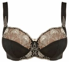 FANTASIE Elodie BRA Underwired Side Support Balconette Non-Padded GREY Pink 30D