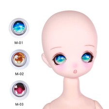 Doll Eyes BJD Replaceable Eyeballs 18mm Glass Eyeballs for 1/4 BJD 40CM Doll DIY