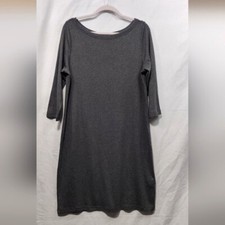 NEW Gap Dress Women's XL Gray Pima Cotton Modal 3/4 Sleeves Minimalist Comfy