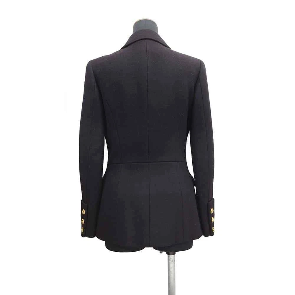 Giacca CHANEL Gripoa con bottoni taglia 38 lana 100% nero P08277
