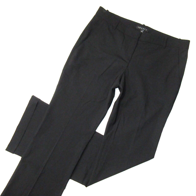 NWT THEORY Lauren in Black Tailor Stretch Wool Cuffed Flare Pants  display picture 1