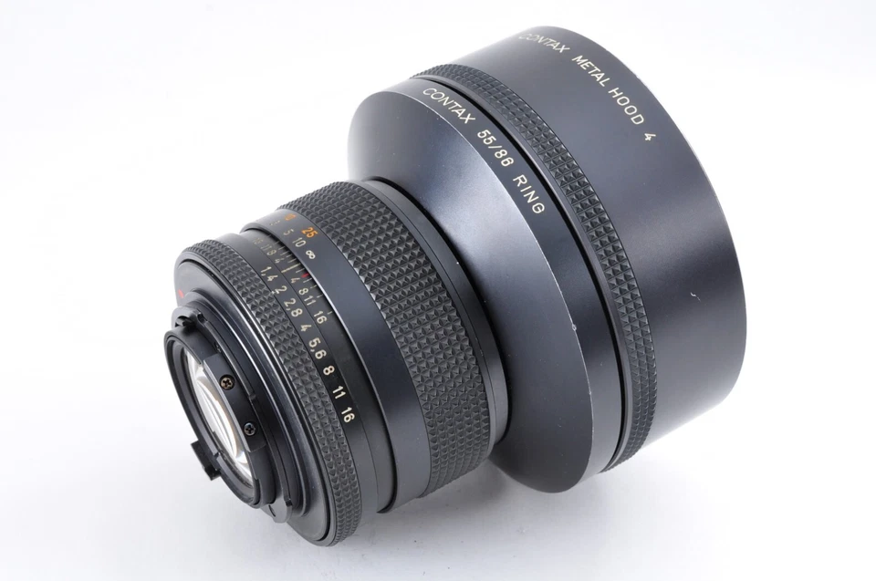 Contax Carl Zeiss Planar T* 50mm F1.4 AEJ Prime MF C/Y From Japan [Exc3 w/Hood] - Image 2 of 4