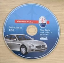 MASERATI NAVIGATION MAP GPS DVD CD DISK 8 PART 20180138 1/07 MID ATLANTIC