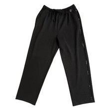 Vtg St John Sport BLACK Sequin Beaded Knit Pants Large Wool Rayon Comfortable