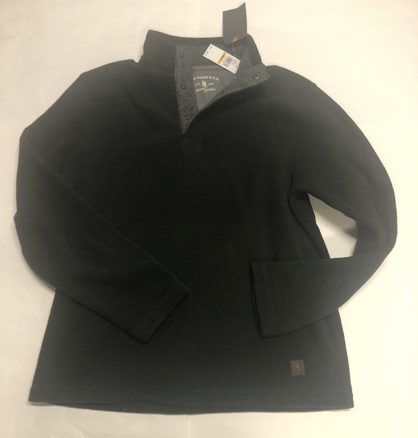 Fleece Henley Shirt Snap Mens Small 