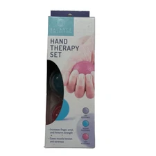 Hand Therapy Set 3 Pc Resistance Balls Stimulate Circulation Alleviate Strain