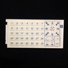 Husqvarna Viking Universal Cassette Overlay #0 for Models #1+ 1250  Orchedia