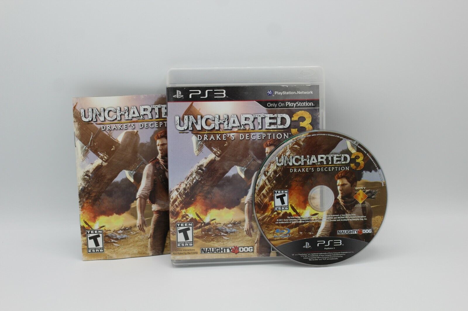 Uncharted 3: Drake's Deception (PS3, Sony PlayStation 3) Disc Only!!  711719823322