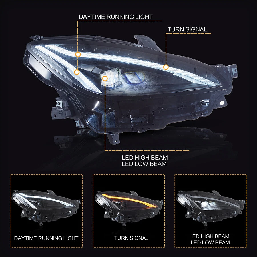 Faróis de LED VLAND para 2021 2022 2023 2024 Toyota GR86/Subaru BRZ lanternas dianteiras - Imagem 3 de 4