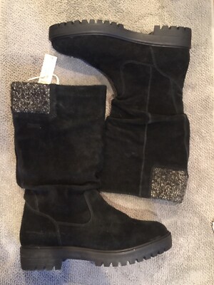 Cougar Naples Tall Suede Boots Black waterproof size 11M EUR 42