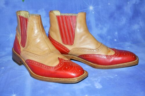 OLD ENGLAND Women's Vintage Chelsea Boots. Made in Italy. - Afbeelding 1 van 17