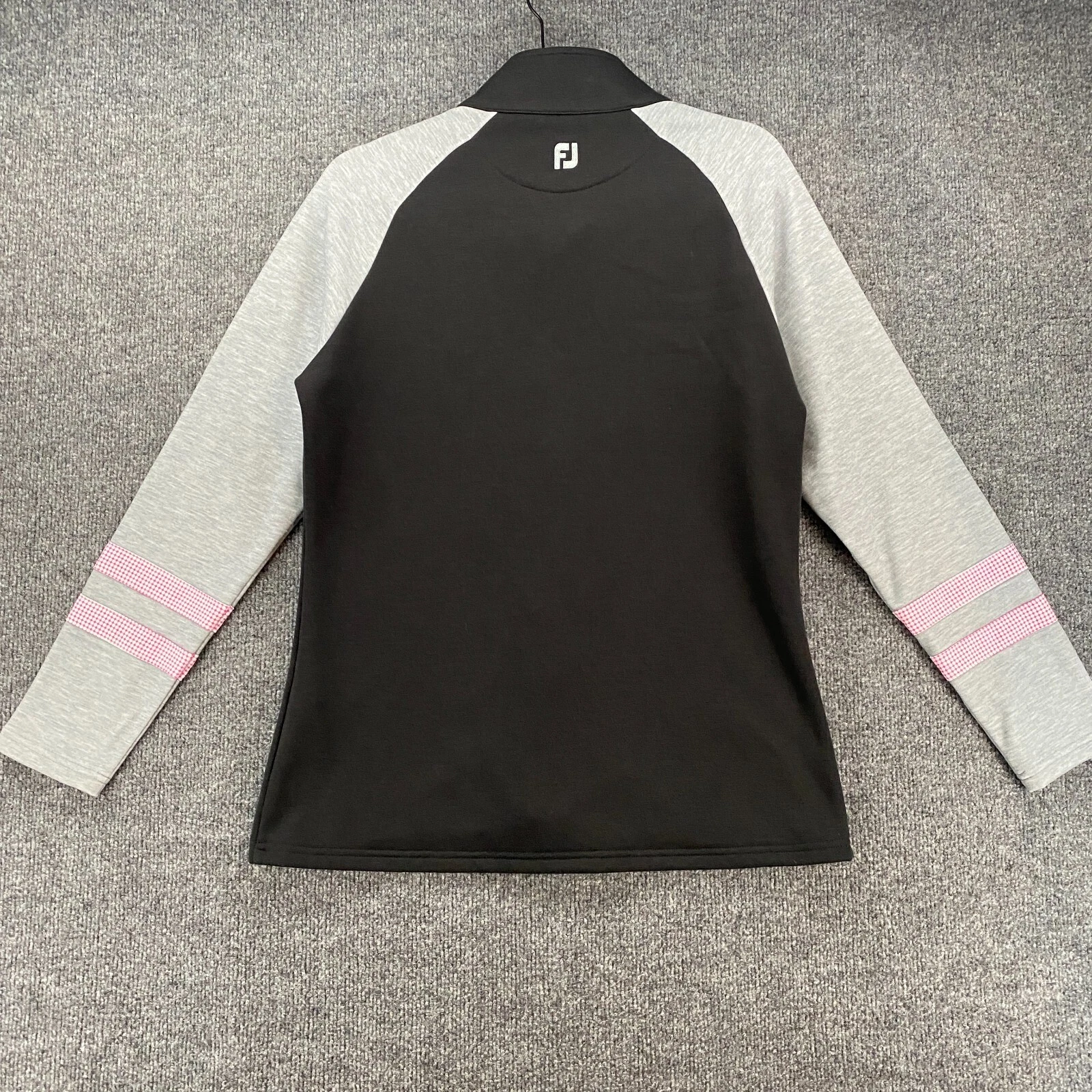 VETEMENTS Footjoy Giacca Donna M Nero Colorblock Full Zip Performance Felpa Golfista
