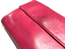 LOEWE VINTAGE ANAGRAM EMBOSSED SOFT LEATHER WALLET LOGO MULTI SPAIN ROSE PINK