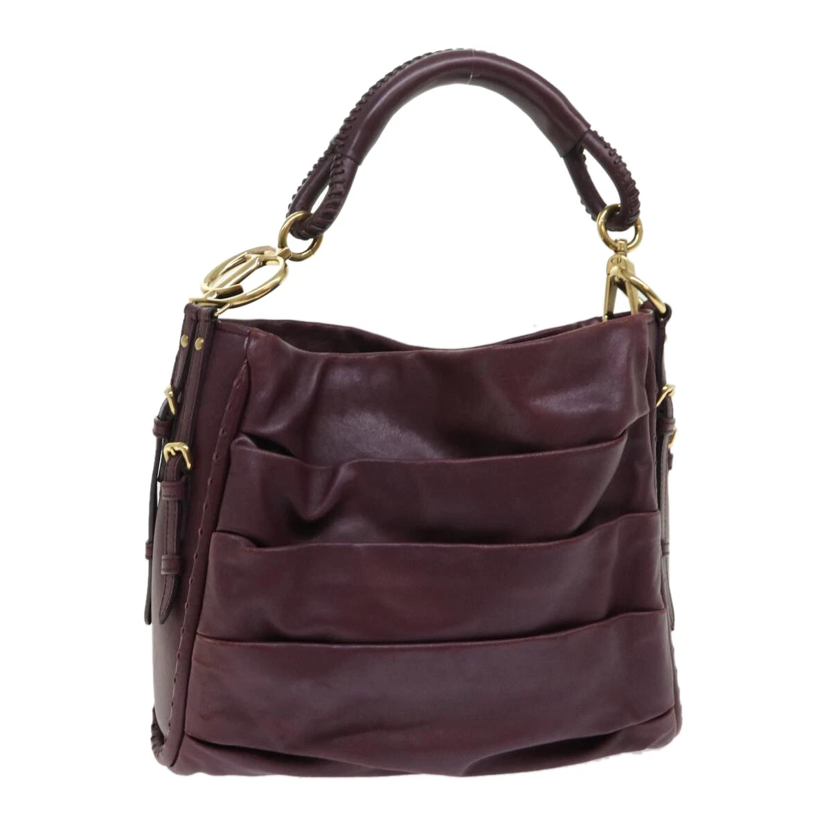 Sac bandoulière Christian Dior hobo cuir rouge 09 MA 0190 authentique am4586