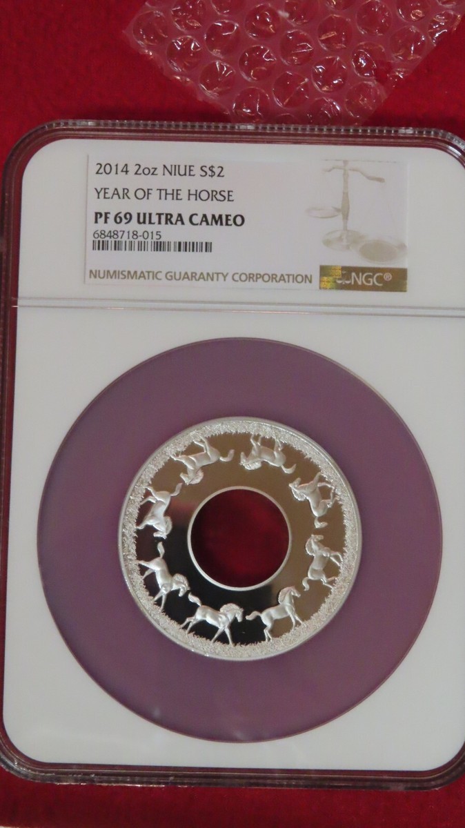 2014 Niue $2 Year of the Horse 2 Oz PAMP Silver Coin Proof NGC PR 2014 Niue $2 Year of the Horse 2 Oz PAMP Silver Coin Proof NGC PR