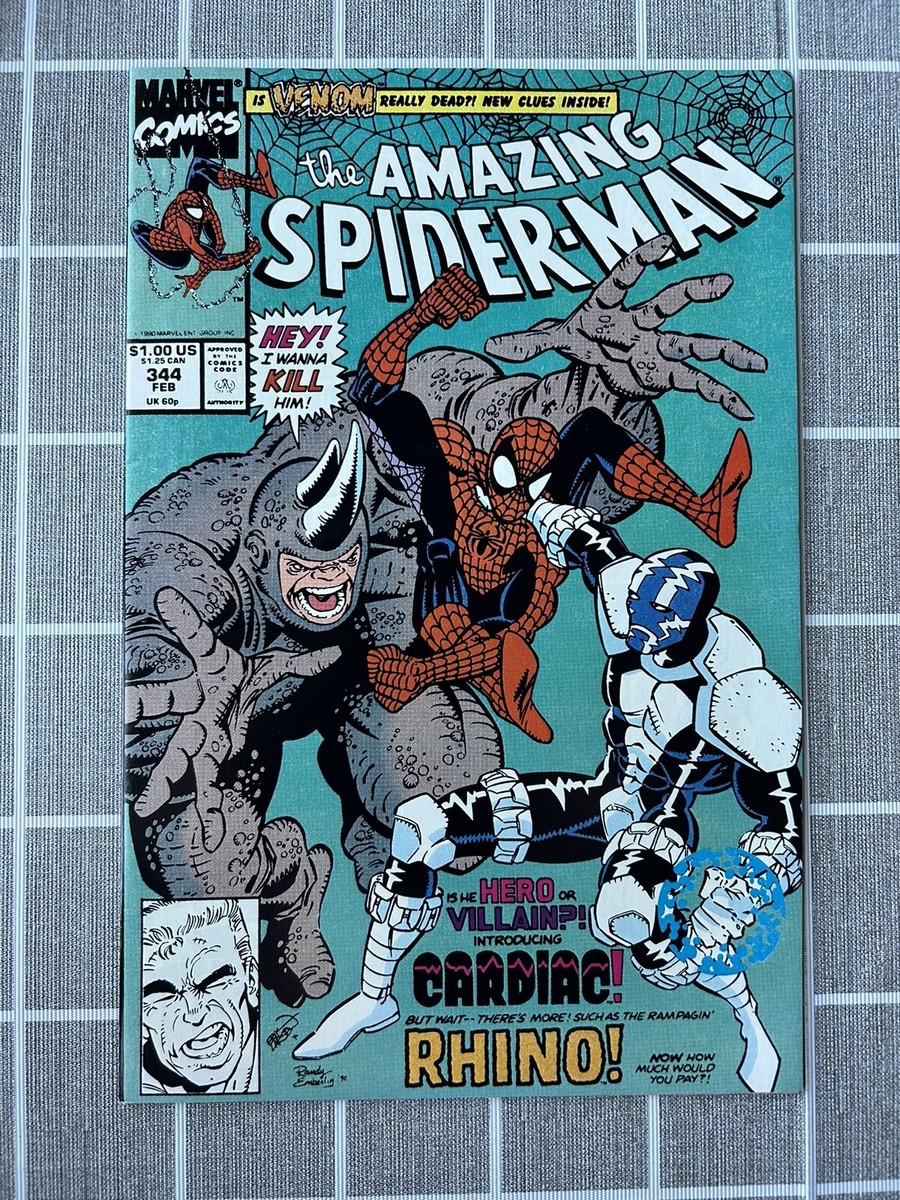 Amazing Spider Man#344 NM Never Opened! Rhino, Cardiac, 1st App Of