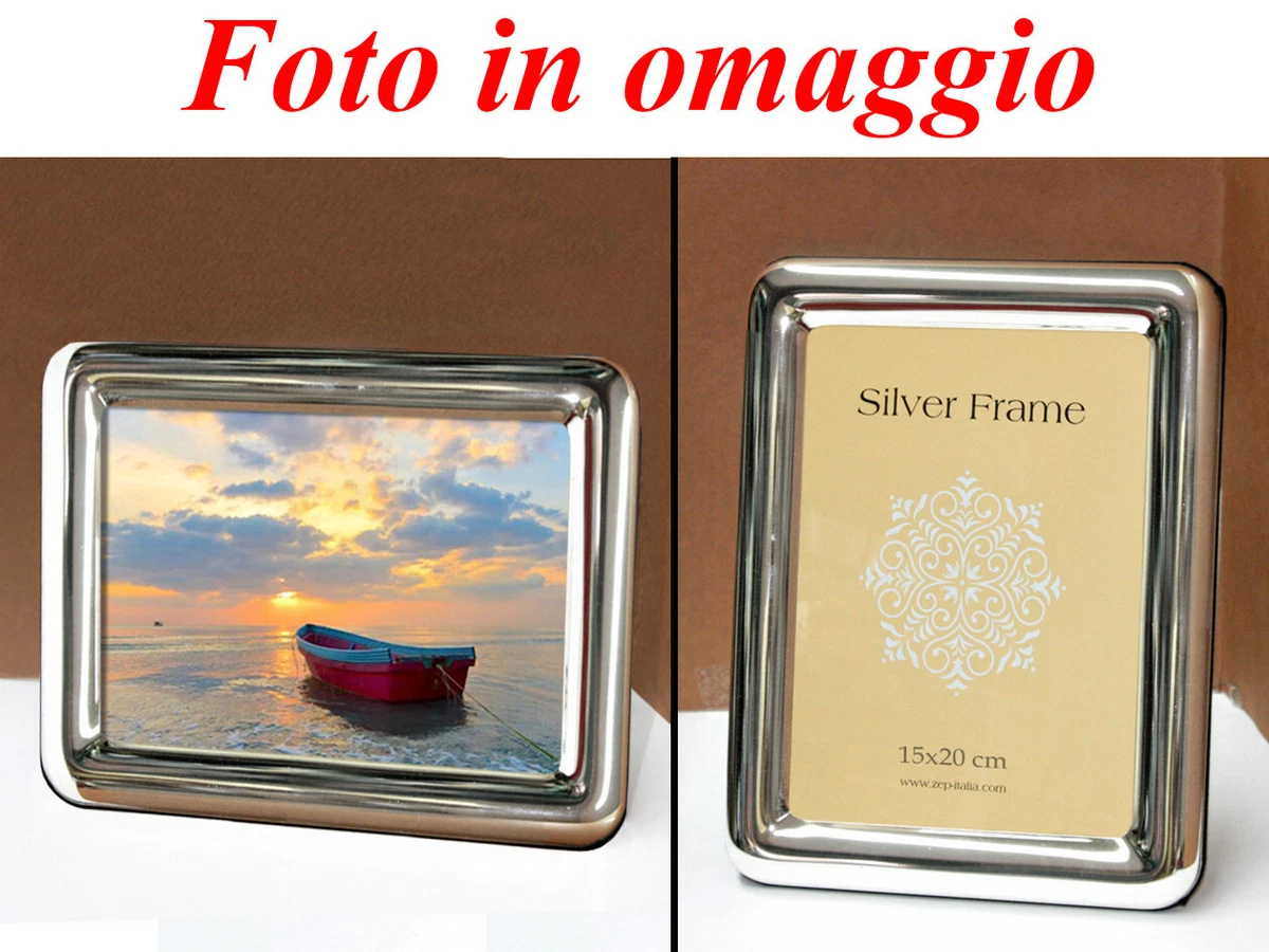 zep srl Cornice PAVIA da Tavolo NOZZE D'ARGENTO in Silver Plated per foto 15x20