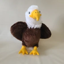 Bald Eagle Plush Adventure Planet Patriotic USA Bird Brown White Yellow 