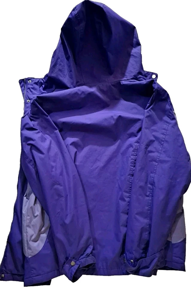 Chaqueta con capucha púrpura para mujer Faded Glory 2X (18-20) ropa exterior informal Foto 2 de 4