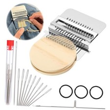 Knit Patch Loom Kit, Darning Loom Machine Type Mini Mending Tool, 12 Hooks