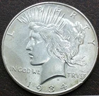 US 1934 Peace Dollar  **