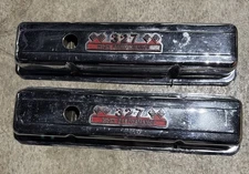 Custom SBC Chevy 327 Chrome Steel Valve Covers