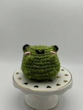 Cute Crochet Mini Frog Handmade Amigurumi Green Frog Tiny