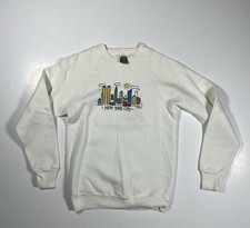 Vintage Jerzees NYC Skyline Crewneck Sweatshirt Size Large 14-16