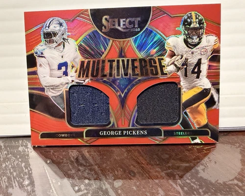 Panini 2025 Select Multiverse George Pickens Steelers/Cowboys Prizm MEM #MVJ-GPS