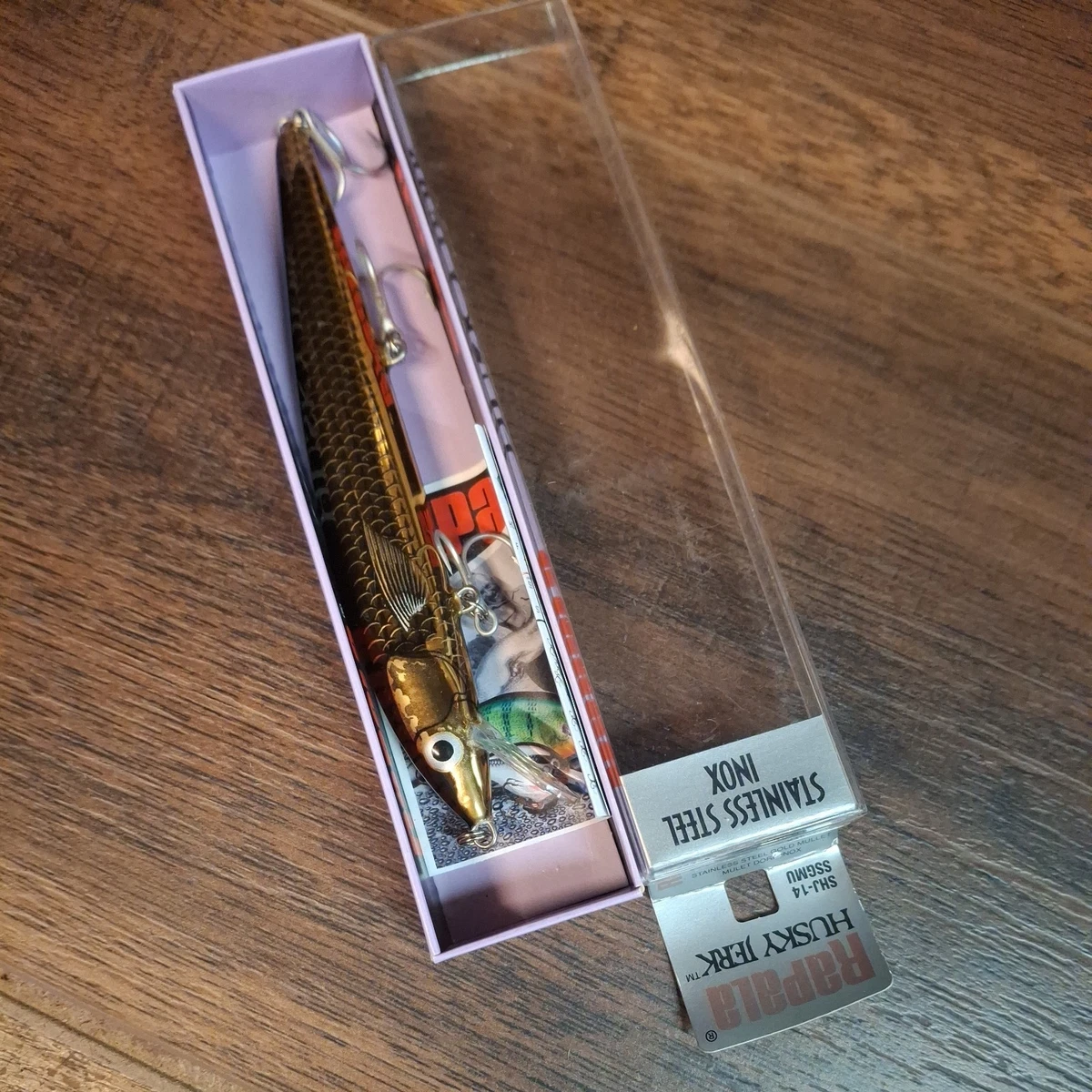 Vieux Leurre De Pêche Rapala Balsa Vintage Finlande – 2 Lettres Rouges, Super Rare !