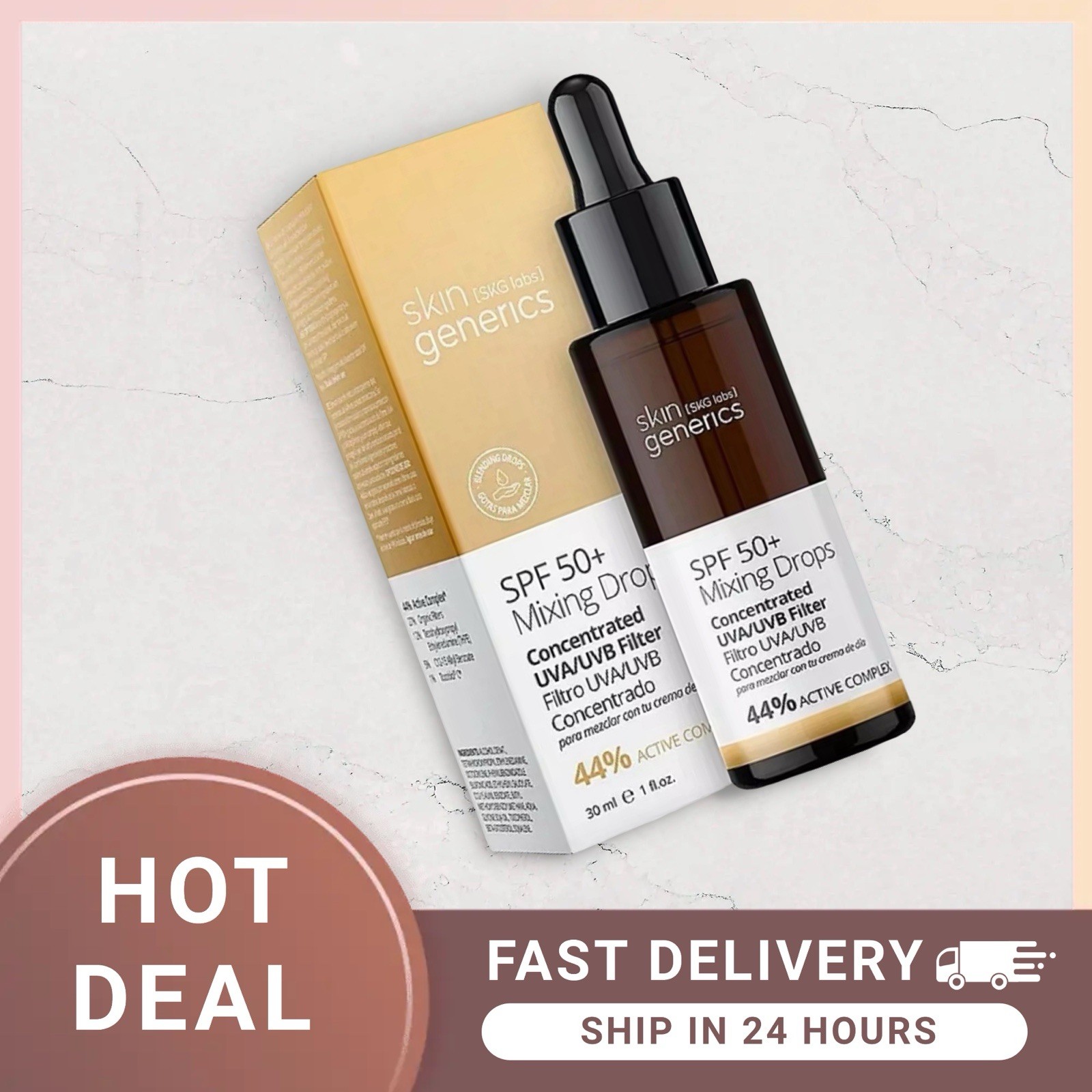Skin Generics Concentrated Mixing Drops - SPF 50+ UVA/UVB Filter - 30 ml RRP£25