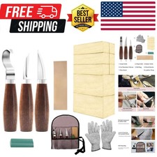 Wood Whittling Kit with Basswood Blocks Sets for Adults and Beginners,Carving...
