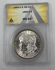1885(O)- U.S-Silver Morgan $1  .900 Early American Silver ANACS  Graded MS 62