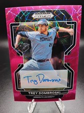 2022 Panini Prizm Draft Picks Neon Pink Velocity AUTO Trey Dombroski #PDP133