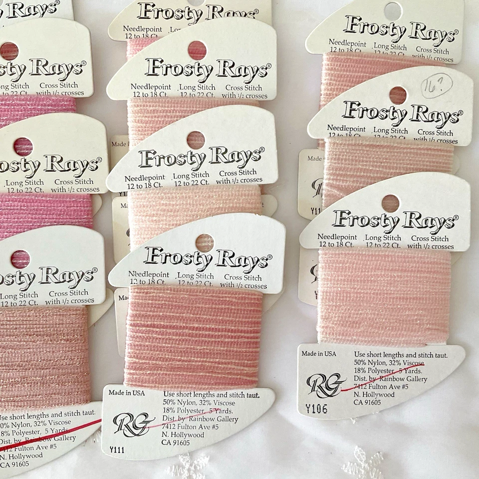 Rainbow Gallery Frosty Rays Thread Lot of 11 Cards Pale Pink Colors New - Image 4 of 4