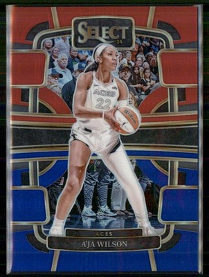 2024 Panini Select WNBA #86 A'ja Wilson Prizms Red and Blue #/399
