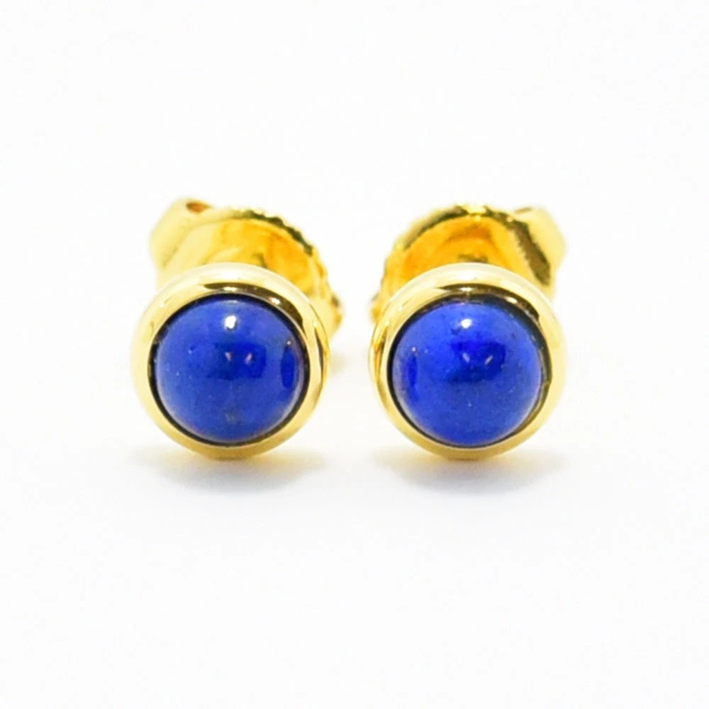 TIFFANY & CO. Peretti Lapislazuli Ohrringe 18K Gold 750 Neu Poliert