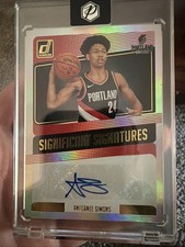 2018-19 Panini Donruss Significant Signatures Anfernee Simons #SS-ASM Auto 0e5c
