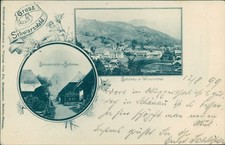 Ansichtskarte (a54) Baden-Württemberg Schönau Wiesenthal 1899 Schwarzwald Strass