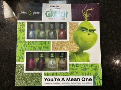 China Glaze Nail Lacquer MINI - THE GRINCH ''You're A Mean One'' - 8pcs x 0.125oz