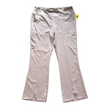 Wink Renew Womens XL Scrub Pants Haze Khaki Tan Soft Stretch Regular Modern Fit