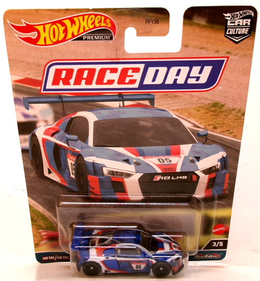 2023 HOT WHEELS PREMIUM CAR CULTURE RACE DAY 3/5 WHITE AUDI R8 LMS