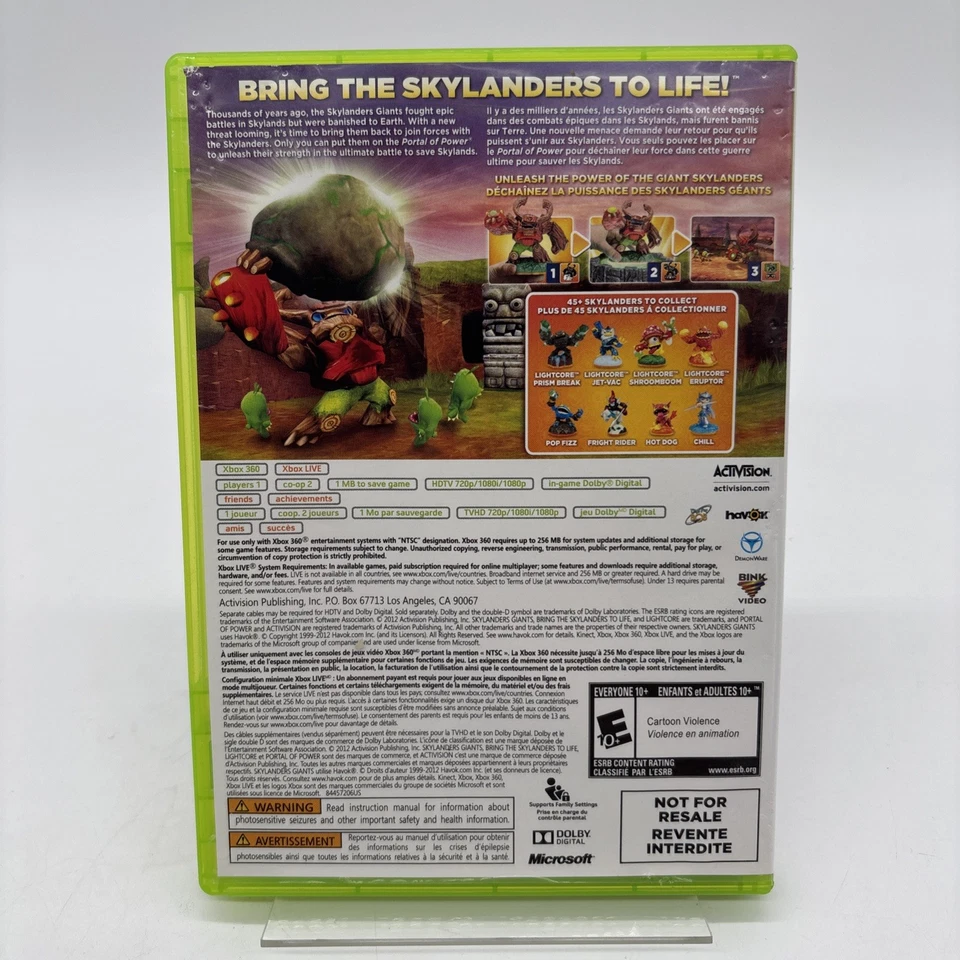 Skylanders: Giants (Microsoft Xbox 360, 2012) CIB Complete - Image 2 of 3
