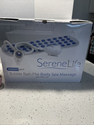 #ad SereneLife Bath Tub Bubble Body Massage Spa Mat with Built In Heater PHSPAMT24HT $58.65