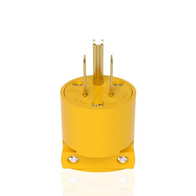 #ad 1PCS Extension Cord End Electrical Replacement Plug NEMA 5 15P 15A Yellow $6.29