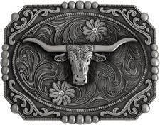 Western Style Belt Buckle 1.5 Inch Cowboy Cowgirl Buckles for Men Women Replac